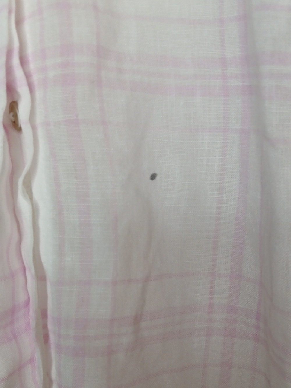 Free People No Limits 100% Linen Plaid Oversized Button Down Top Size Medium - Picture 6 of 10